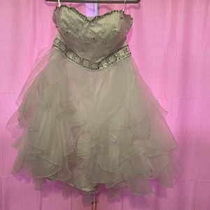 Short wedding dress, very cute! I have two of these dresses, sizes 12 & a 14.